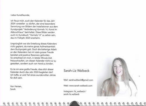 Kunstkalender von Sarah-Liz Walbeck