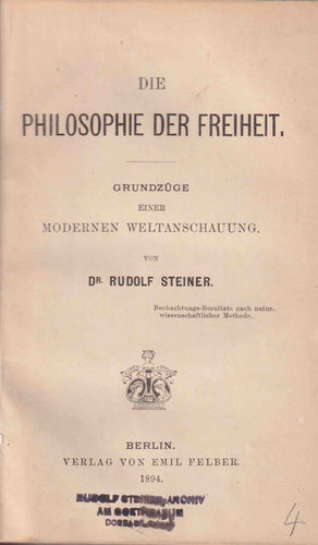 Die Philosophie der Freiheit